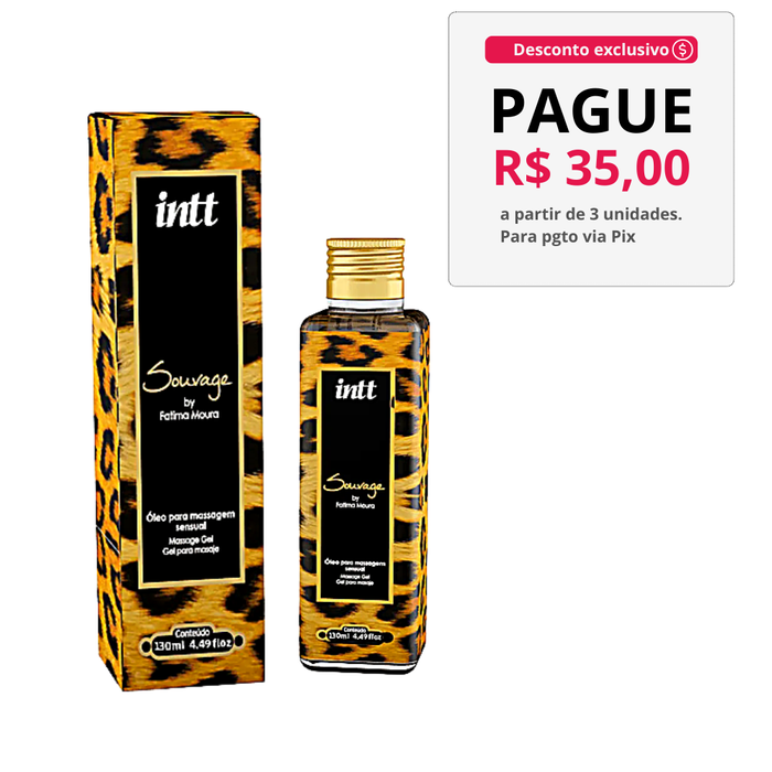 Óleo De Massagem Sensual Sauvage Intt 130 Ml