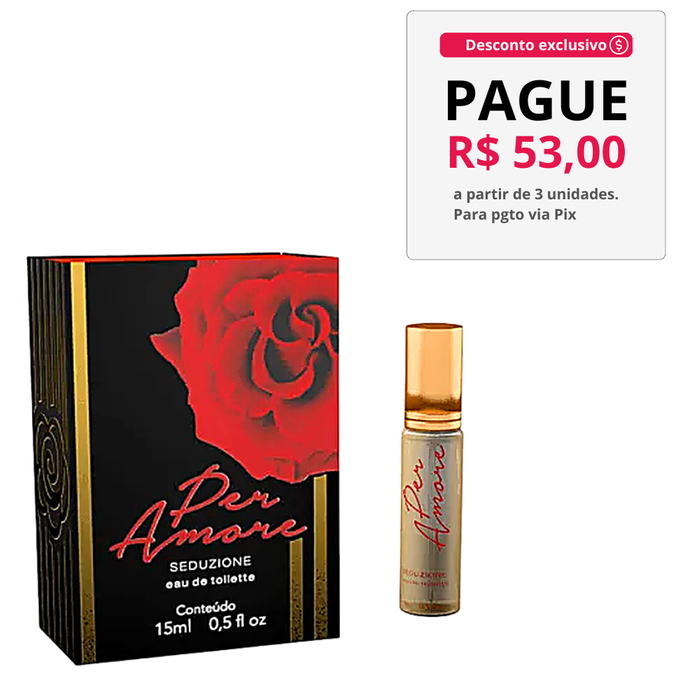 Perfume Afrodisíaco Per Amore Feminino 15 ml - Intt