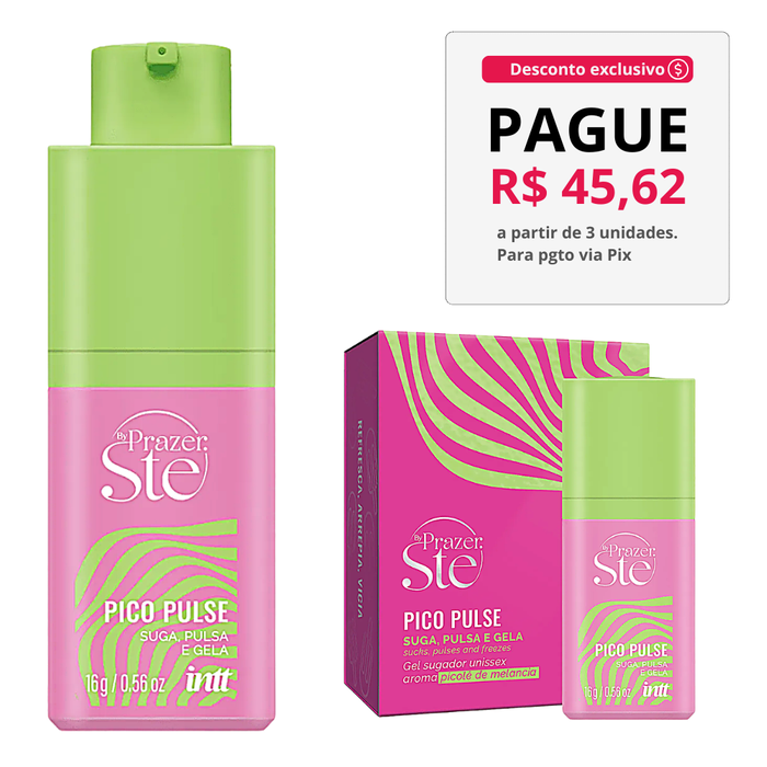Pico Pulse Melancia - Suga, Pulsa, Vibra e Gela - Intt