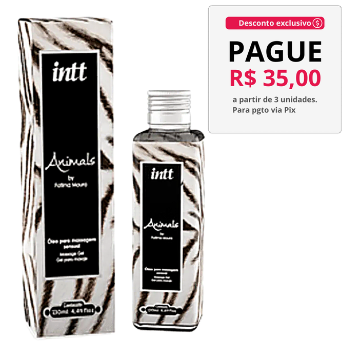 Óleo De Massagem Sensual Animals Intt 130 Ml