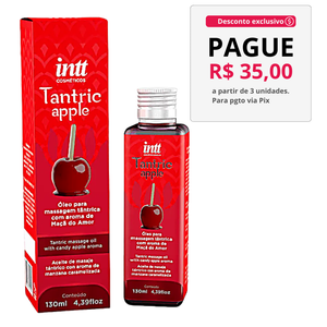 Óleo Corporal Para Massagem Sensual Tântrica Maçã Do Amor 130ml - Intt