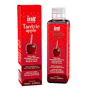 Óleo Corporal Para Massagem Sensual Tântrica Maçã Do Amor 130ml - Intt