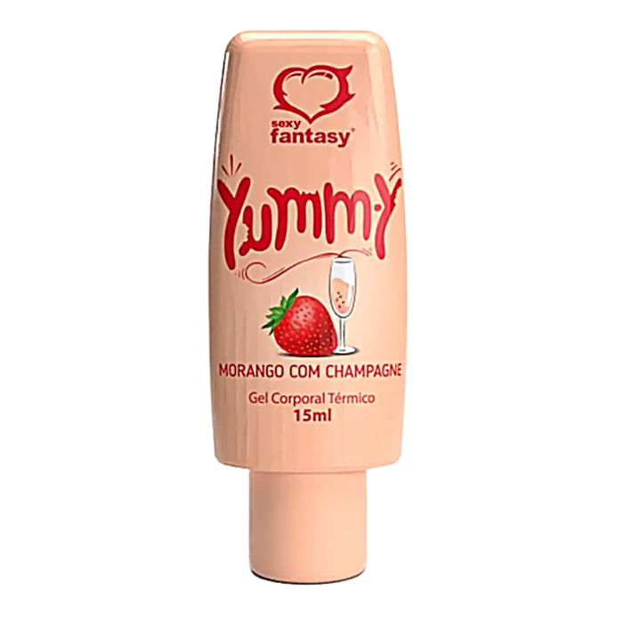 Yummy Gel Térmico Morango com Champagne Para Sexo Oral - Sexy Fantasy