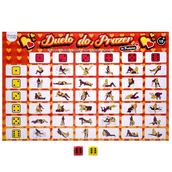 Jogo Duelo Do Prazer 36 Posições Diversão Ao Cubo