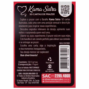 Kama Sutra 50 Cartas De Prazer Diversão Ao Cubo