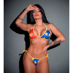 Mini Fantasia Hot Mulher Maravilha Pimenta Sexy