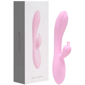 Vibrador Com Estimulador Recarga Usb 12 Modos Yaffa