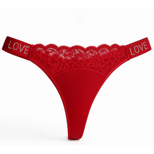 Calcinha Fio Dental Love Corte A Laser Com Detalhe Renda Frontal