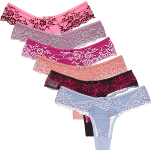 Calcinha Bicolor Fio Duplo Em Renda Patitex