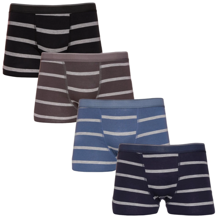 Cueca Boxer Adulto Em Algodão Com Listras Nawes