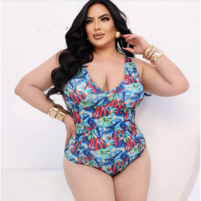 Maiô Elisabeth Estampado Com Bojo E Decote Em V Costa Do Mar