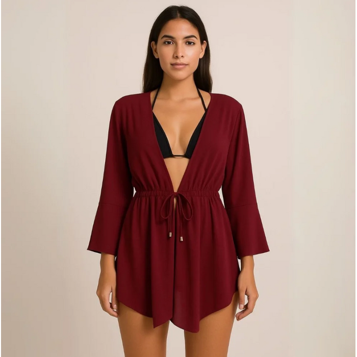 Saída De Praia Com Ponta Linha Premium Hangar Lingerie