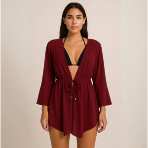 Saída De Praia Com Ponta Linha Premium Hangar Lingerie