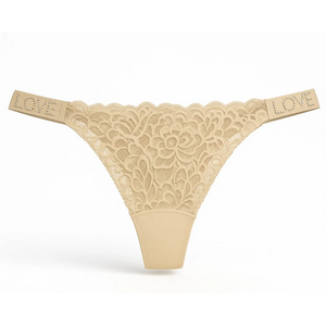 Calcinha Fio Dental Love Corte A Laser Com Renda Frontal