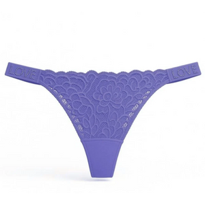 Calcinha Fio Dental Love Corte A Laser Com Renda Frontal