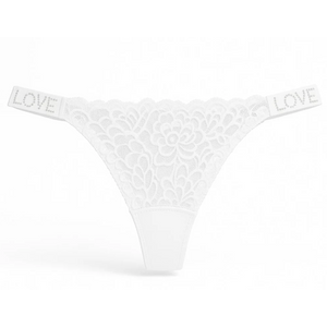 Calcinha Fio Dental Love Corte A Laser Com Renda Frontal