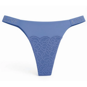 Calcinha Fio Dental Love Corte A Laser Com Detalhe Em Renda