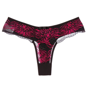 Calcinha Bicolor Fio Duplo Em Renda Patitex