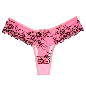 Calcinha Bicolor Fio Duplo Em Renda Patitex