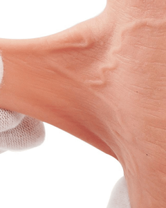 Eros - Prótese Peniana Dildo Super Realístico com Escroto e Ventosa em Dupla Camada 20cm