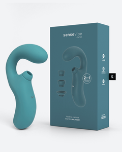Sensevibe Curve - Vibrador de Ponto G e Sugador de Clitóris 2 em 1