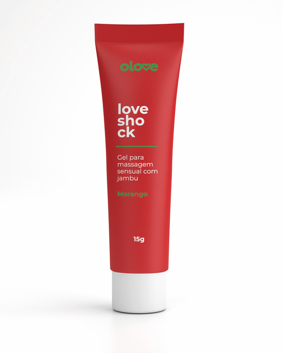 Excitante Beijável Loveshock sabor Morango - Único