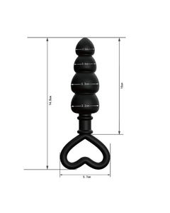 Heartie - Plug Anal Escalonado com Base de Coração