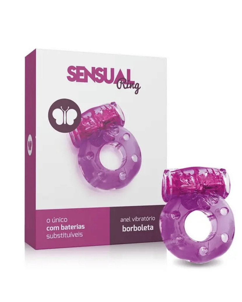 Anel Vibratório Borboleta Mágica – Estimulação Dupla para os Dois - Único