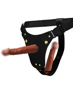 Cinta Peniana Dupla com Prótese Realista 19cm