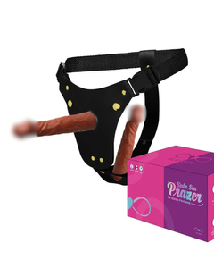 Cinta Peniana Dupla com Prótese Realista 19cm