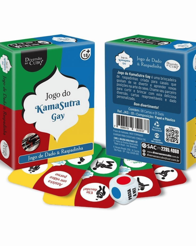 Jogo do Kamasutra para Homens com Dados e Raspadinha - Único