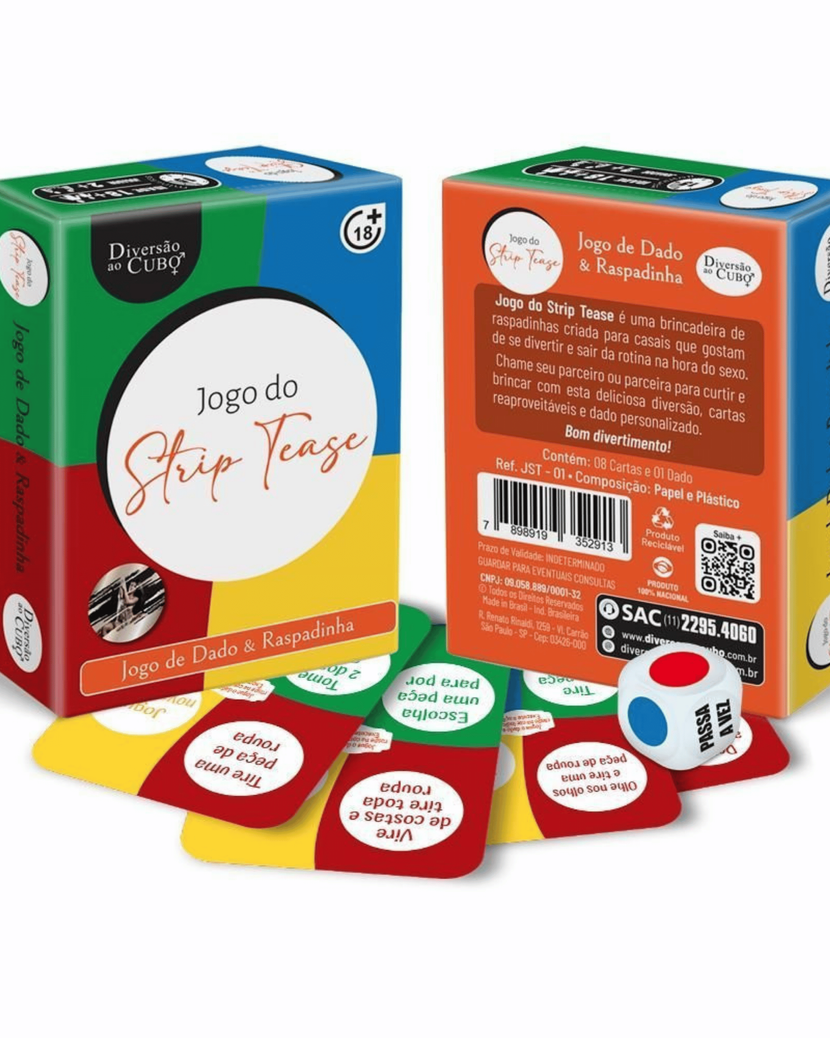 Jogo para Casais de Strip Tease com Dados e Raspadinhas - Único