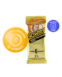 Blowtex Prazer Prolongado – Preservativo com Retardante e Super Lubrificação | 6 unidades