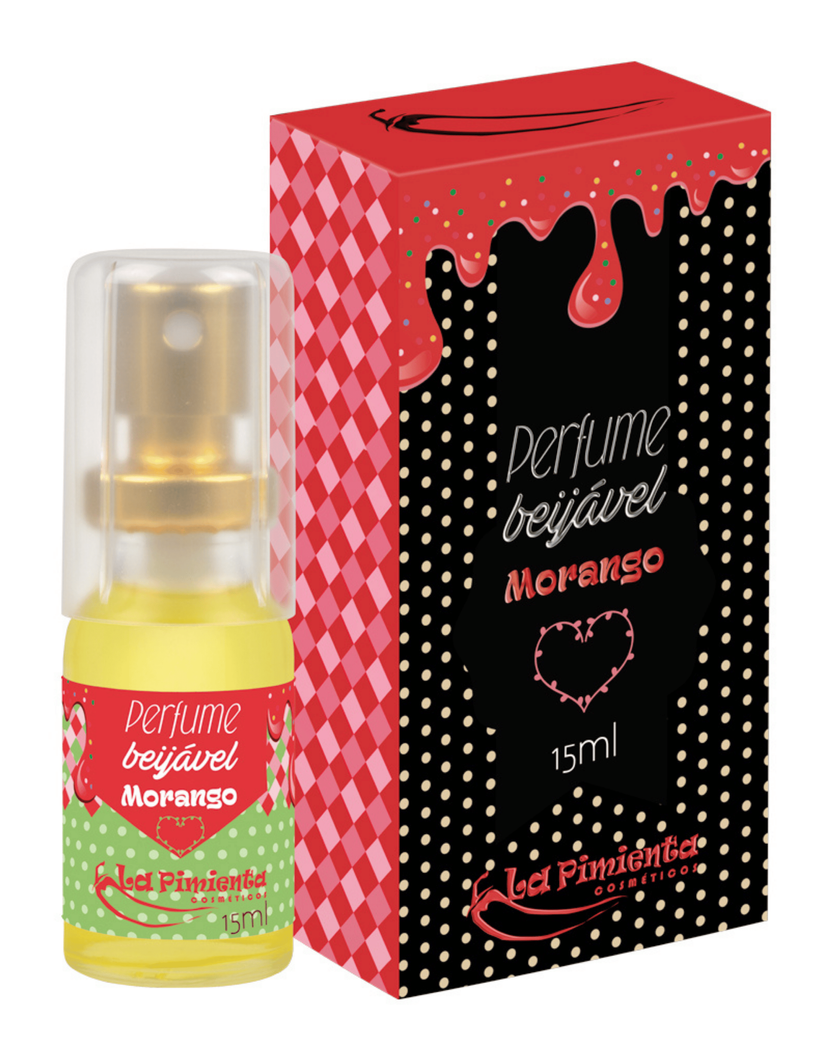 Perfume Íntimo Afrodisíaco Beijável – Sabor Morango - Único
