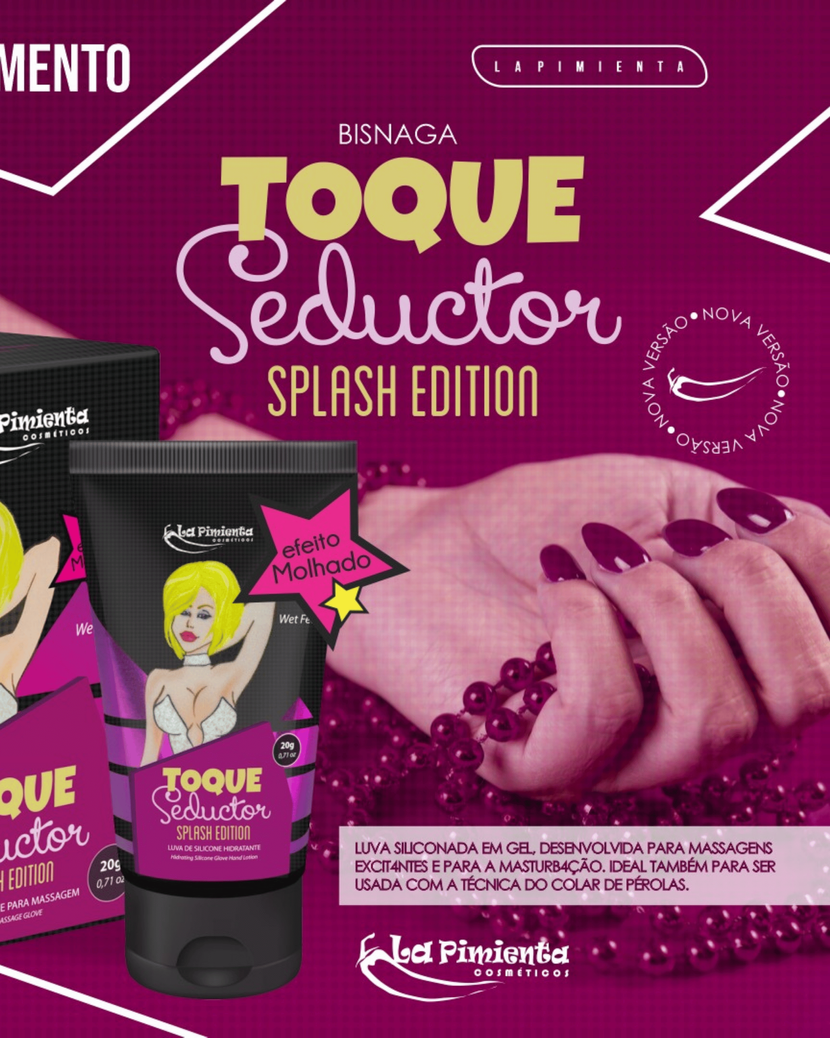 Toque Seductor – Lubrificante de Silicone com Efeito Molhado para Masturbação - Único