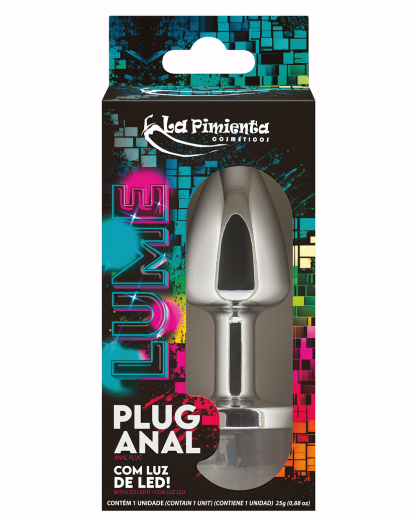 Plug Anal Lume – Com Luzes LED Coloridas | Tamanho P - Único
