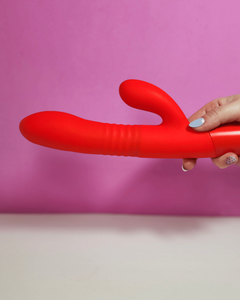 Êxtase - Vibrador com Vai e Vem e Power Finger Estimulador de Clitóris