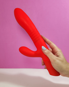 Êxtase - Vibrador com Vai e Vem e Power Finger Estimulador de Clitóris