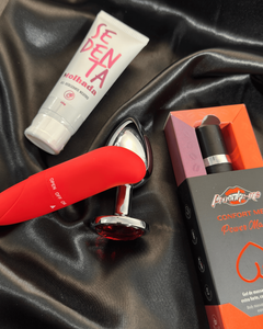 Kit Prazer Sem Limites — Dessensibilizante Power Max, Plug G, Lubrificante Neutro e Vibrador Golfinho