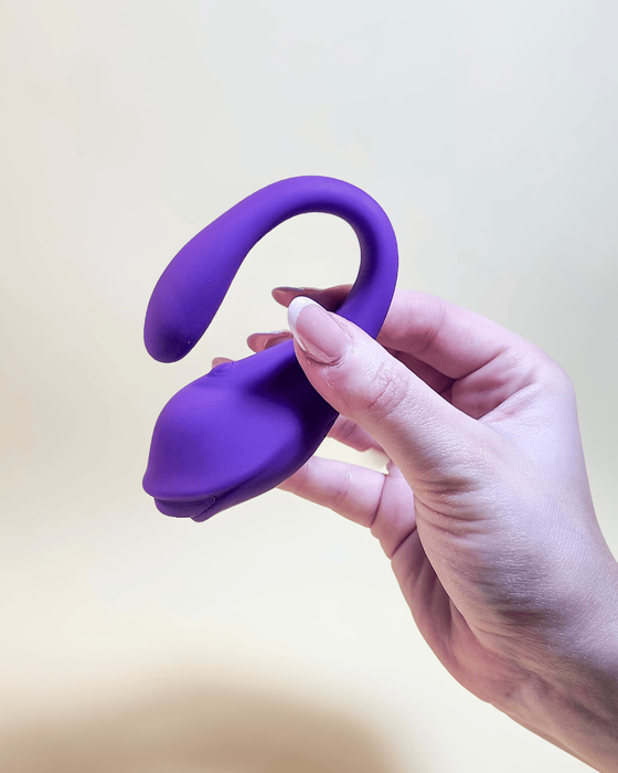 Match - Vibrador para Casal Recarregável com Controle por Aplicativo - Roxo
