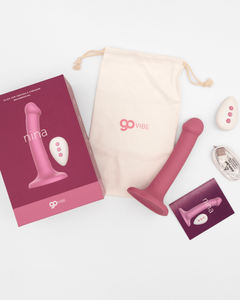 Nina - Dildo com Ventosa e Vibrador Recarregável Go Vibe