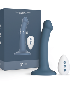 Nina - Dildo com Ventosa e Vibrador Recarregável Go Vibe