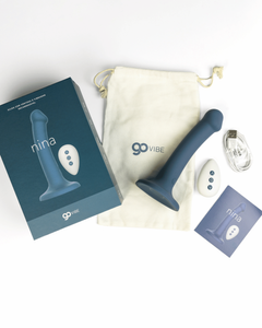 Nina - Dildo com Ventosa e Vibrador Recarregável Go Vibe