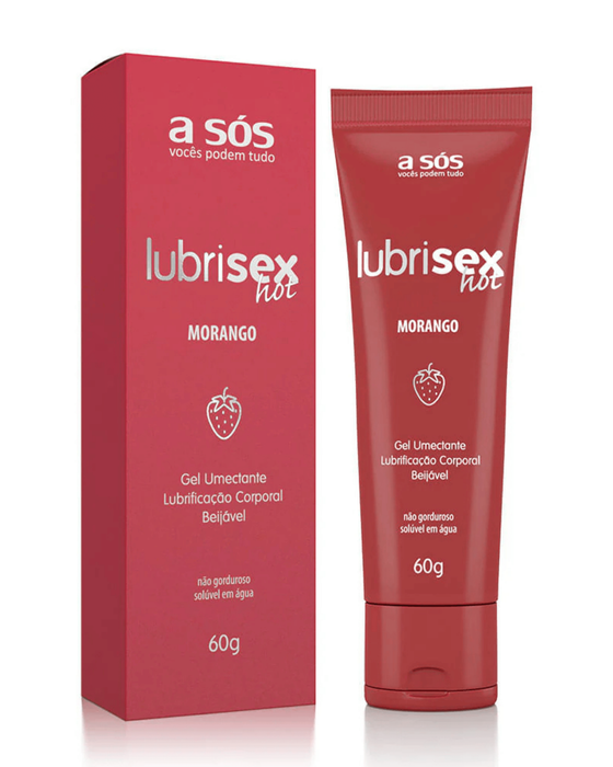 Gel Lubrificante Beijável Lubrisex - Morango