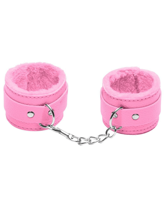 Algemas em Couro com Forro Peluciada - Rosa