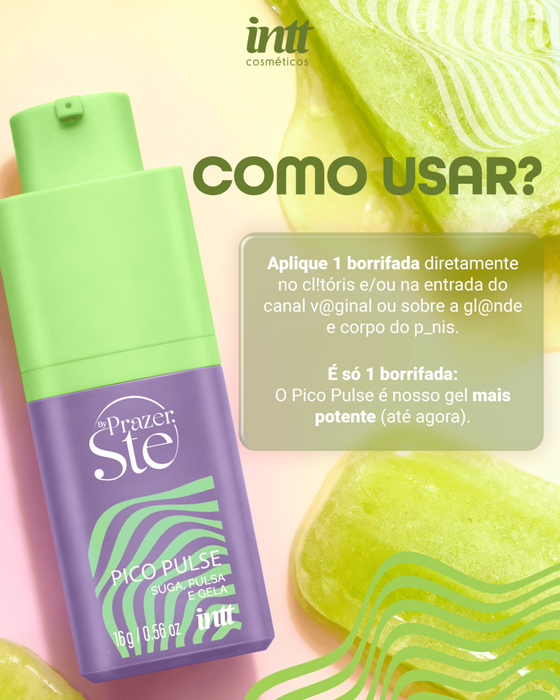 Pico Pulse Excitante Beijável - Suga, Pulsa e Esfria - Uva Verde