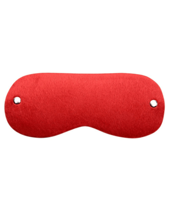 Venda Tapa Olhos em Couro com Pelúcia - Vermelho