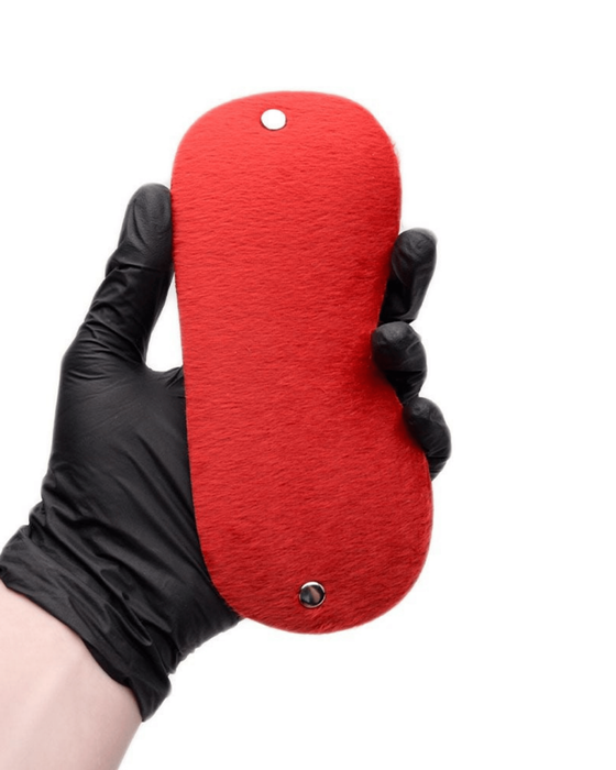 Venda Tapa Olhos em Couro com Pelúcia - Vermelho