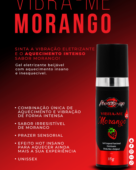 Vibrador e Sugador Líquido Vibra-me Provoke-me - Morango Hot