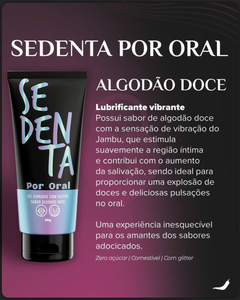 Sedenta – Gel Vibrante para Oral com Jambu e Glitter | Algodão Doce · Cereja Ice · Lollipop